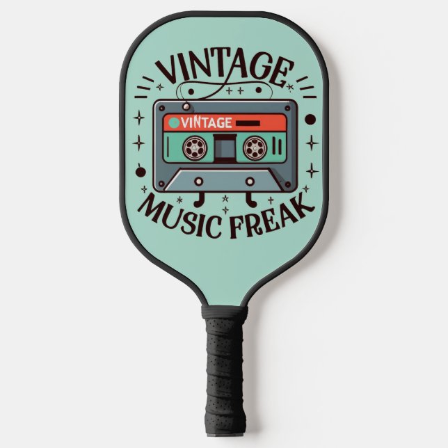 Vintage Music Freak Pickleball Paddle (Front)