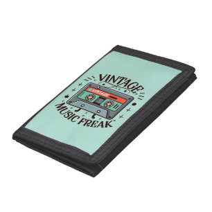 Vintage Music Freak Trifold Wallet