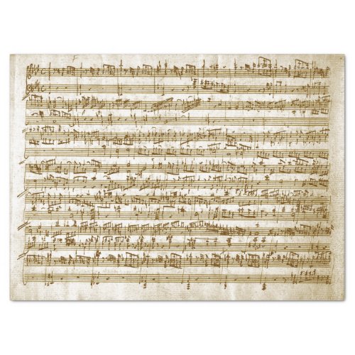 Vintage Music Handwritten Score Notes Decoupage  Tissue Paper