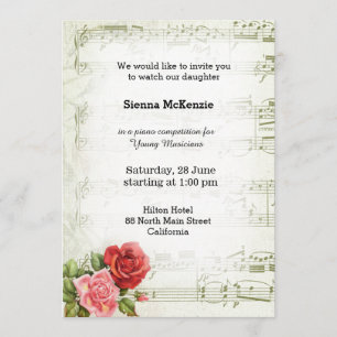 Vintage Music Invitation