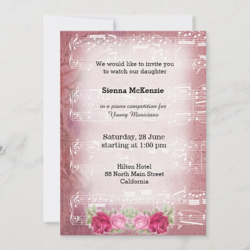 Vintage Music Invitation