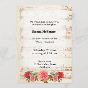 Vintage Music Invitation