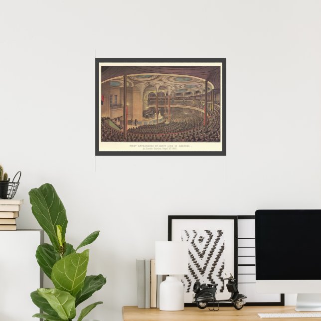 Vintage Music, Jenny Lind, Swedish Opera Singer Poster (Home Office)