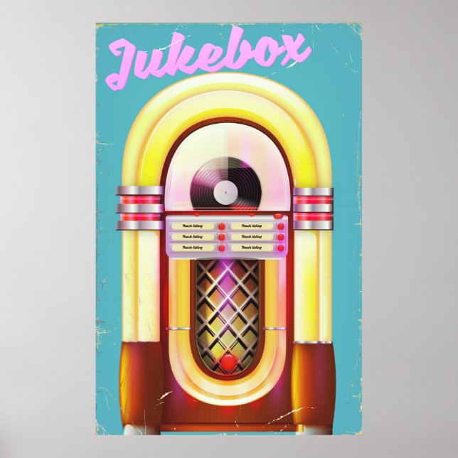 Vintage Music Jukebox Poster (Front)