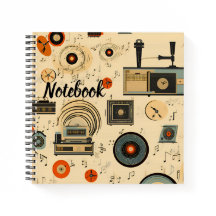 Vintage Music & Lined Notebook