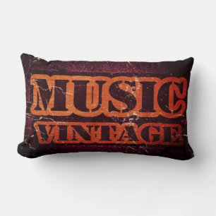 Vintage Music Lumbar Pillow