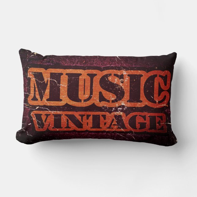 Vintage Music Lumbar Pillow (Front)