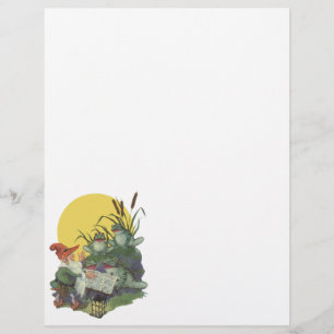 Vintage Music Magazine Cover Art, Etude Frog Choir