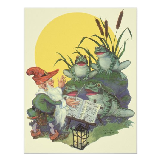 Vintage Music Magazine Cover Art, Etude Frog Choir Card