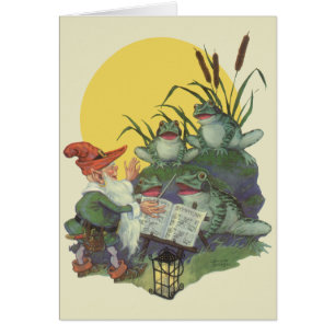 Vintage Music Magazine Cover Art, Etude Frog Choir Cards