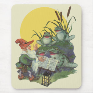 Vintage Music Magazine Cover Art, Etude Frog Choir Mouse Pad