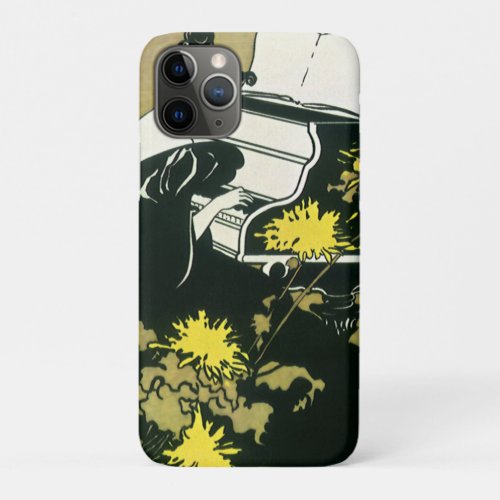 Vintage Music Miss Traumerei Playing Piano Reed iPhone 11 Pro Case