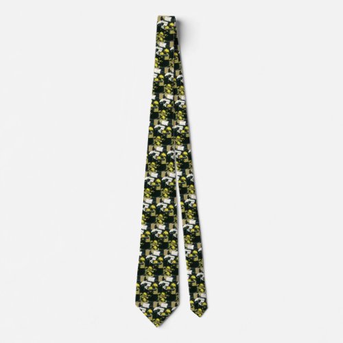 Vintage Music Miss Traumerei Playing Piano Reed Neck Tie