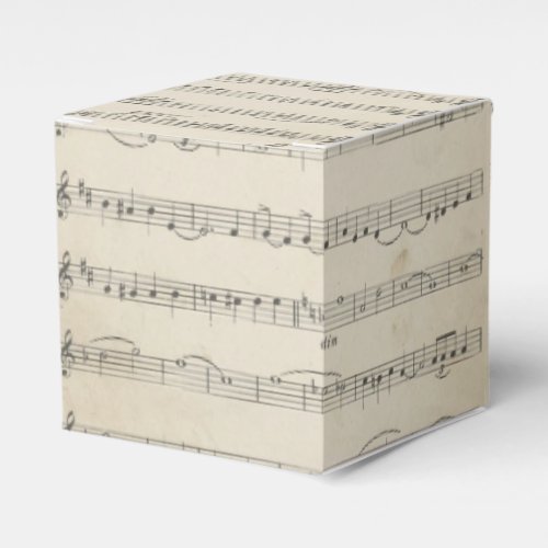 Vintage Music Note  Favor Boxes