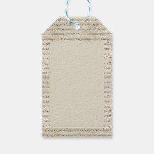 Vintage Music Note Gift Tags
