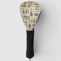 Vintage Music Note Pattern Guitar Violin Tuba