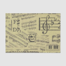 Vintage Music Note Pattern Musician