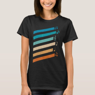 Vintage Music Notes For Music Teacher Cut Musical T-Shirt