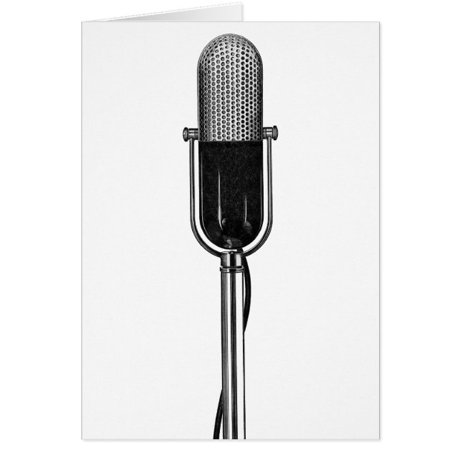 Vintage Music, Old Fashioned Retro Microphone (Front)