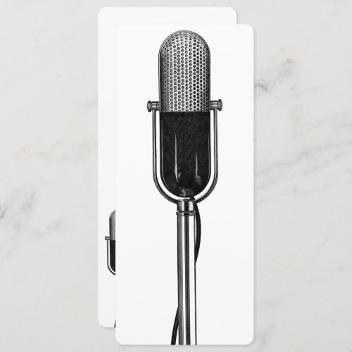 Vintage Music Old Fashioned Retro Microphone Invitation