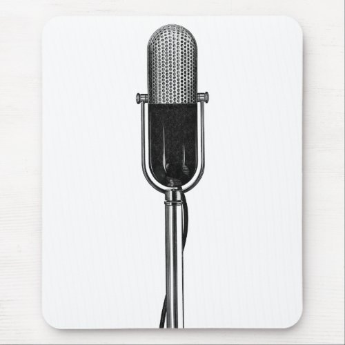 Vintage Music Old Fashioned Retro Microphone Mouse Pad