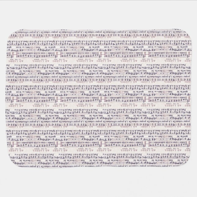 Vintage Music on White Swaddle Blanket (Horizontal)