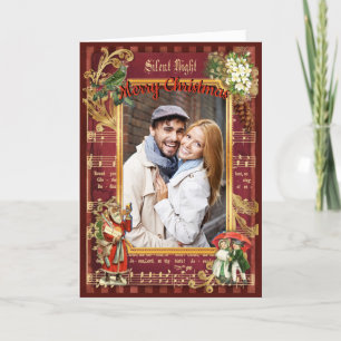 Vintage Music Photo Holiday Personalize Greeting