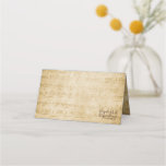 Vintage Music Place Card Or Escort Card at Zazzle