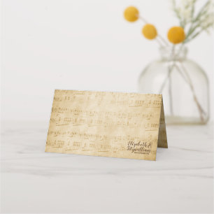 Vintage Music Place Card or Escort Card