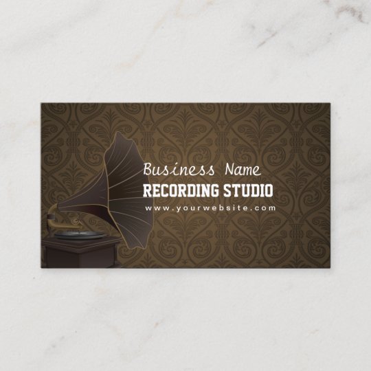 Vintage Music Production Recording Studio Business Card Vintage Music Production Recording Studio Business Card