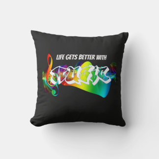 Vintage Music Releases Throw Pillow