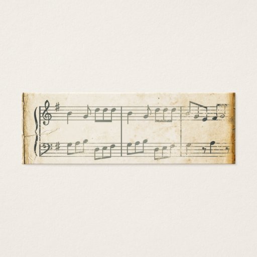 Customizable Vintage Music Sheet Business Card Templates