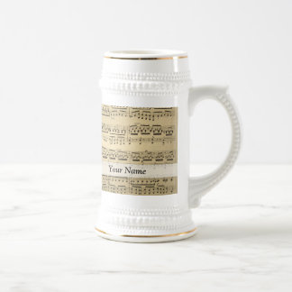 Vintage Music Sheet Beer Stein