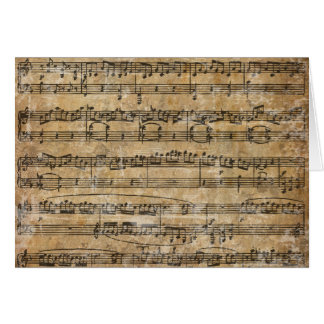 Vintage Music Sheet Cards