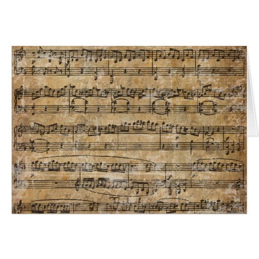 Vintage Music Sheet Cards (Front Horizontal)