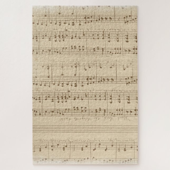 vintage music sheet jigsaw puzzle (Vertical)