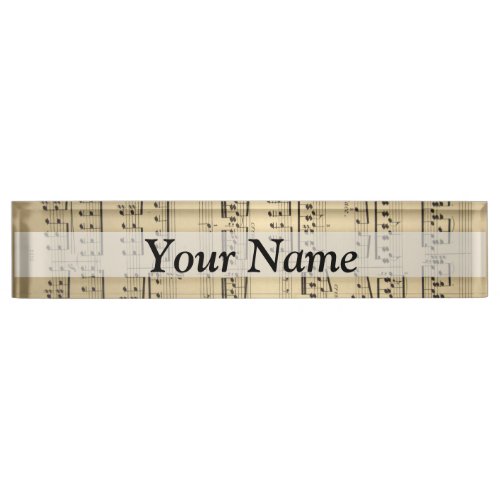 Vintage Music Sheet Name Plate