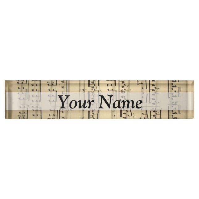 Vintage Music Sheet Name Plate (Front)