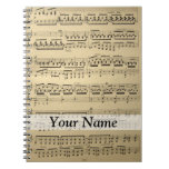 Vintage Music Sheet Notebook at Zazzle