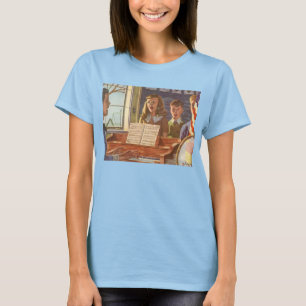 Vintage Music Teacher Teaching Students to Sing T-Shirt