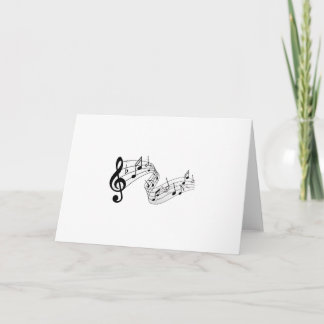 Vintage Music Treble Clef Holiday Card
