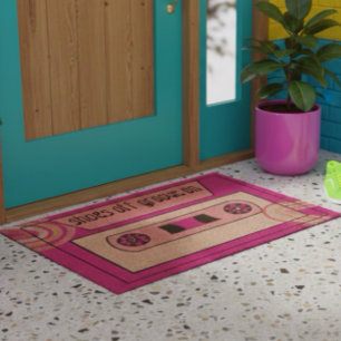 Vintage Music Y2K Pop Art Shoes Off Fiber Doormat