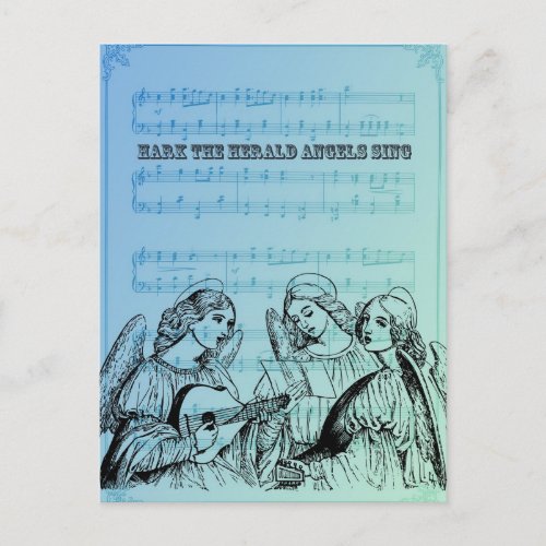 Vintage Musical Angels Postcard