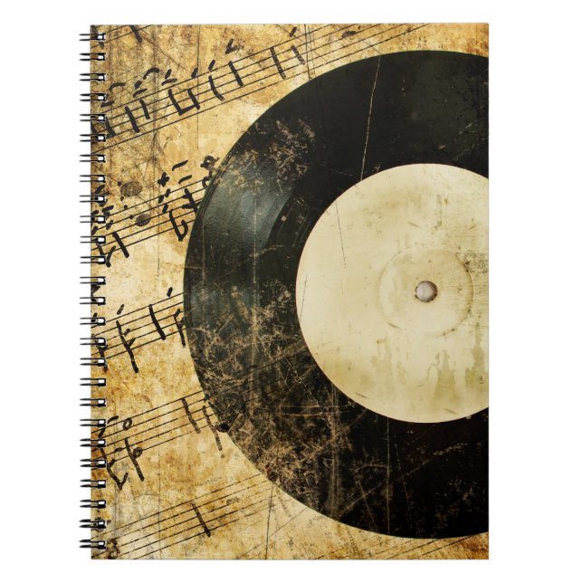 vintage musical background notebook (Front)