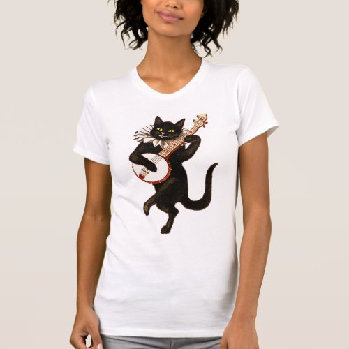 Vintage musical cat tee shirt