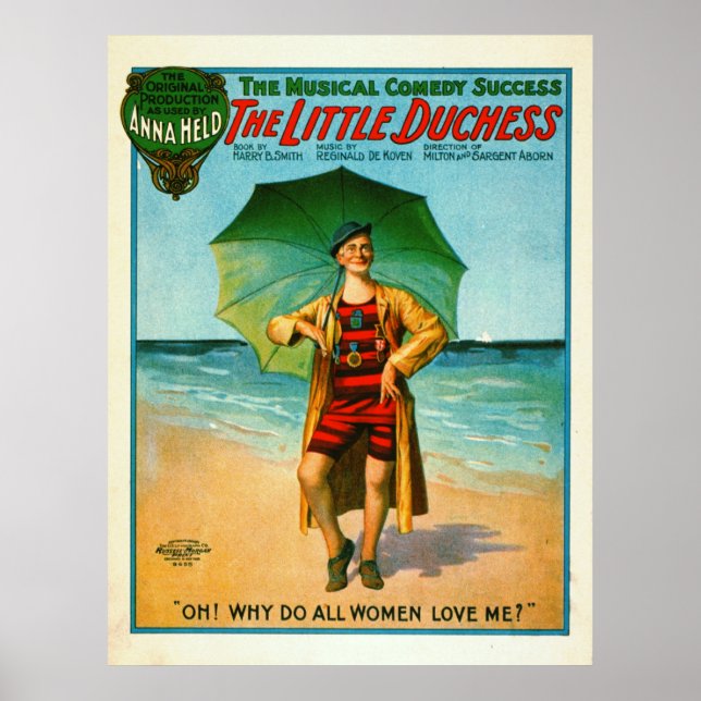 Vintage Musical Comedy Playbill 1906 Poster (Front)