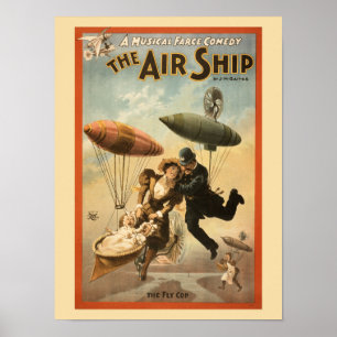 Vintage Musical Comedy The Air Ship small Poster