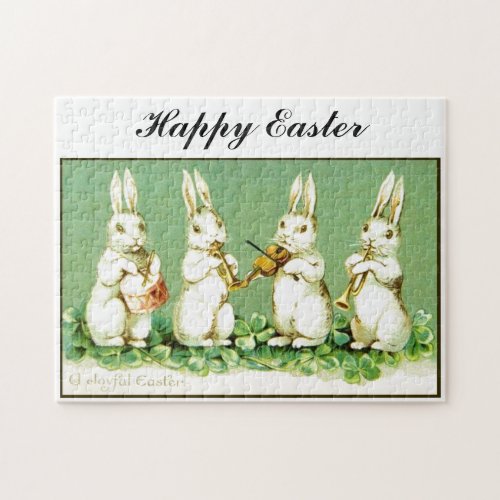 Vintage Musical Easter Bunnies Jigsaw Puzzle