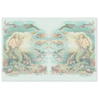 Vintage Musical Mermaid Under the Sea Party  Tissue Paper