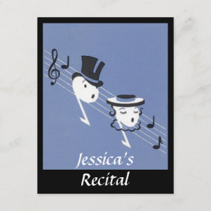 Vintage Musical Notes Choir Caroling INVITATION